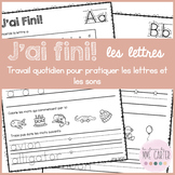 J'ai Fini! - French No Prep Morning Work for Upper and Low