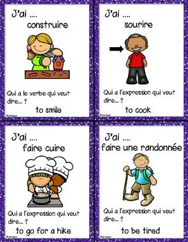 J'ai...Qui a....? Another French verb oral activity - game | TPT