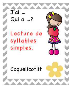 J Ai Qui A Les Syllabes Simples By Coquelicotlit Tpt