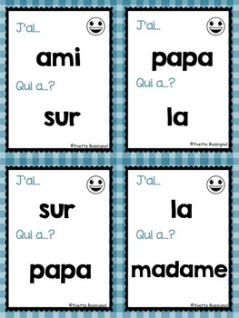 French Sight Words Game | Jeu de mots fréquents facile pour NIVEAU 1