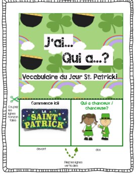 Preview of J'ai...Qui a? Speaking Chain Français - Jour St. Patrick