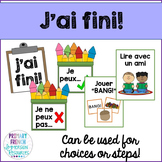 J'ai fini! French classroom management for early finishers
