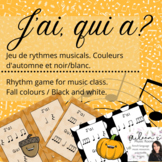 J'ai, qui a? jeu -musique, Music game, Fall Colours and B&