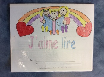 Preview of J'aime lire- FRENCH Reading Incentive Program for K/Gr. 1 - Distance Learning