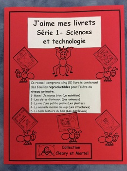 Preview of J'aime mes livrets - Série 1 - 5 Science Work booklets - Distance Learning