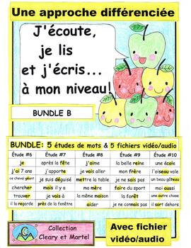 Preview of J'écoute, je lis... BUNDLE B - French - Differentiation - Distance Learning