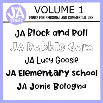 Preview of JA Fonts Volume 1