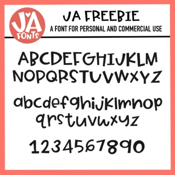 Preview of JA Freebie Font