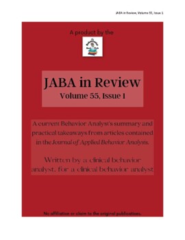 Preview of JABA In Review, Volume 55, Issue 1