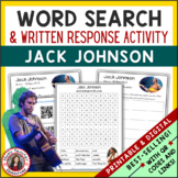 JACK JOHNSON Music Word Search and Biography Research Acti