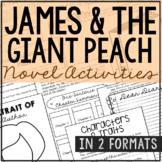 JAMES AND THE GIANT PEACH Novel Study Unit | Book Report P