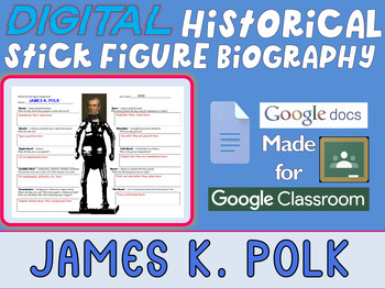 Preview of JAMES K. POLK - Digital Historical Stick Figure Mini Bios