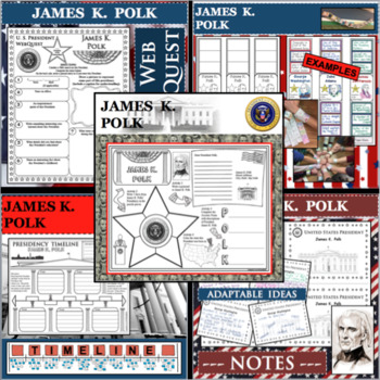 Preview of JAMES K. POLK U.S. PRESIDENT BUNDLE Differentiated Research Project Biography