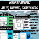 JANUARY BUNDLE: Math, Writing, Icebreakers No prep