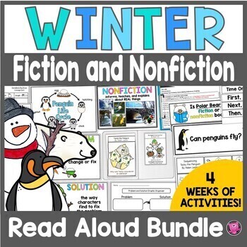 Preview of Winter Read Alouds Bundle with Lesson Plans Crafts & Activities