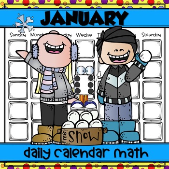 JANUARY Daily Calendar Math for Kinders by Preparilli Press | TPT