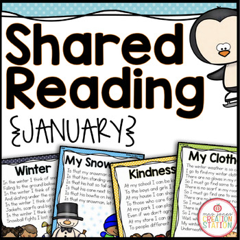 Preview of JANUARY SHARED READING {SIGHT WORD POEMS}