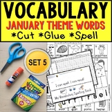 JANUARY Vocabulary and Fine Motor MONTHLY Worksheets Speci