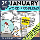 JANUARY WORD PROBLEMS Math 2nd Grade Second Activities Wor