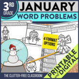 JANUARY WORD PROBLEMS Math 3rd Grade Third Activities Work