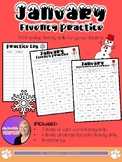 JANUARY Winter Fluency Practice (sight words, digraphs, an