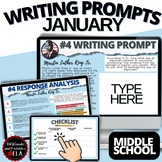 JANUARY Writing Prompts w Passages & RACE Strategy New Yea