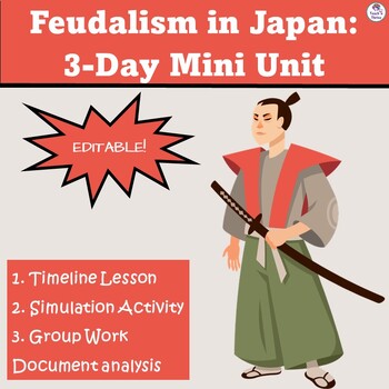Preview of JAPANESE FEUDALISM 3-Day Mini Unit (Overview, Society, Bushido) EDITABLE