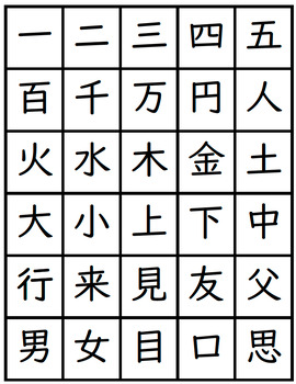 Preview of JAPANESE IB Ab Initio Kanji flashcards