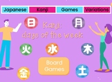 JAPANESE: Kanji Days of the Week Boardgames