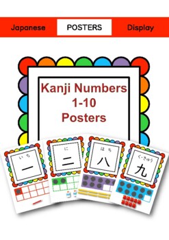 Preview of JAPANESE: Kanji Numbers 1-10, Posters