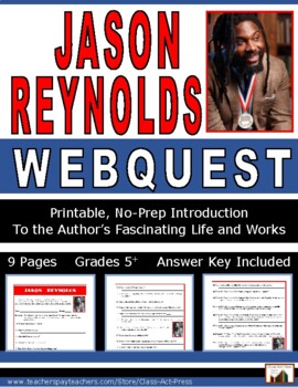 Preview of JASON REYNOLDS Webquest | Worksheets | Printables