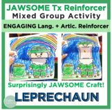 JAWsome Therapy Reinforcer Craft | Leprechaun