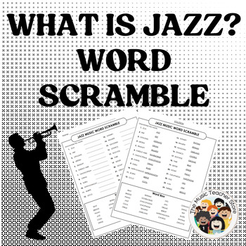 Preview of NEW! JAZZ MUSIC WORD SCRAMBLE