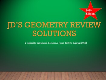 Preview of JD's Geometry Review (6 topics with Answers)