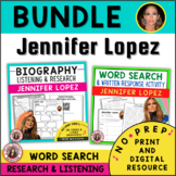 JENNIFER LOPEZ Listening Worksheets and Biography Research