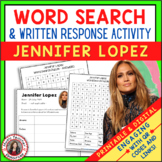JENNIFER LOPEZ Music Word Search and Biography Research Ac
