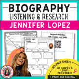 JENNIFER LOPEZ Research and Music Listening Activities and