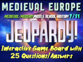 JEOPARDY! Medieval Europe Review Game - 25 questions/answers