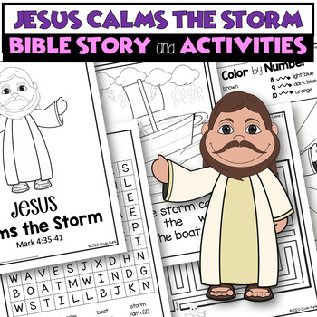 JESUS CALMS THE STORM Booklet and Activities for Church or Sunday School
