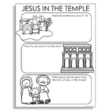 JESUS IN THE TEMPLE Bible Story Activity | New Testament W