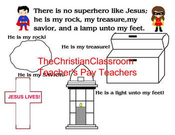 Download JESUS IS MY SUPERHERO CRAFT AND COLORING PAGE by ...