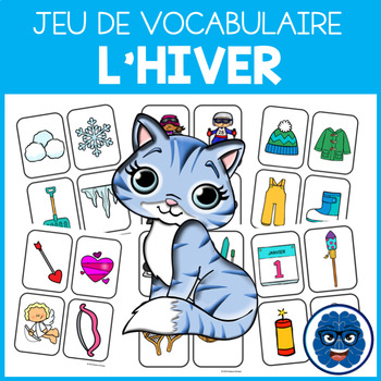 Preview of JEU DE VOCABULAIRE : L'hiver - VOCABULARY GAME: Winter (FRENCH)