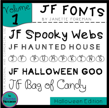 Preview of JF Fonts: Volume 1, Personal or Commercial Use, Halloween Fonts Edition
