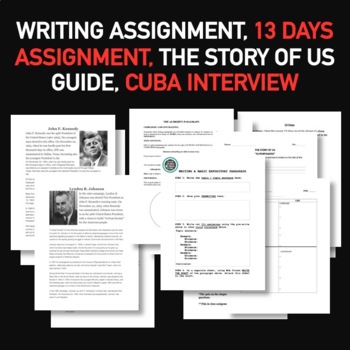 13 Days Cold War Cuban Missile Crisis 1960's Writing Activity BUNDLE US  History