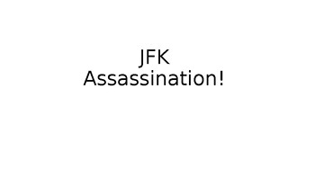 Preview of JFK's Assassination Conspiracy Theories