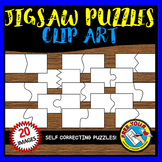 2 PIECE JIGSAW PUZZLES CLIPART 20 SELF CORRECTING TEMPLATE
