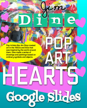 Preview of JIM DINE Google Slides Valentines Hearts Art History