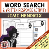 JIMI HENDRIX Music Word Search and Biography Research Acti