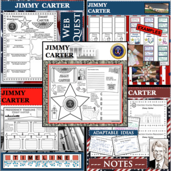 Preview of JIMMY CARTER U.S. PRESIDENT BUNDLE Differentiated Research Project Biography