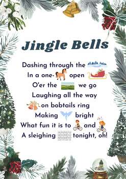 JINGLE BELLS - Picture Poster (5 different available versions to print)